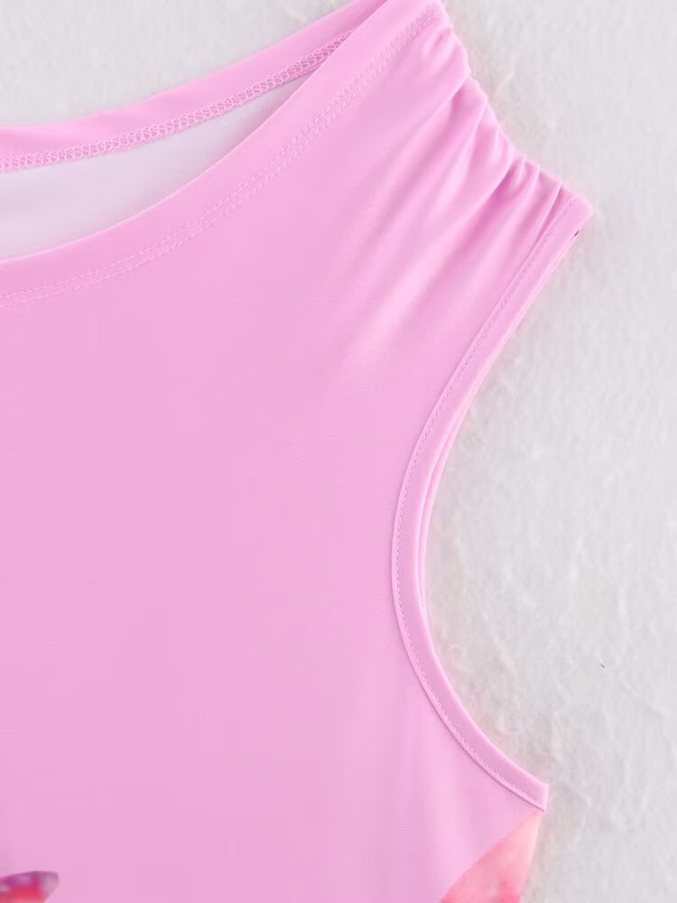 Irregular Shell Short Dress with Ribbon for Women