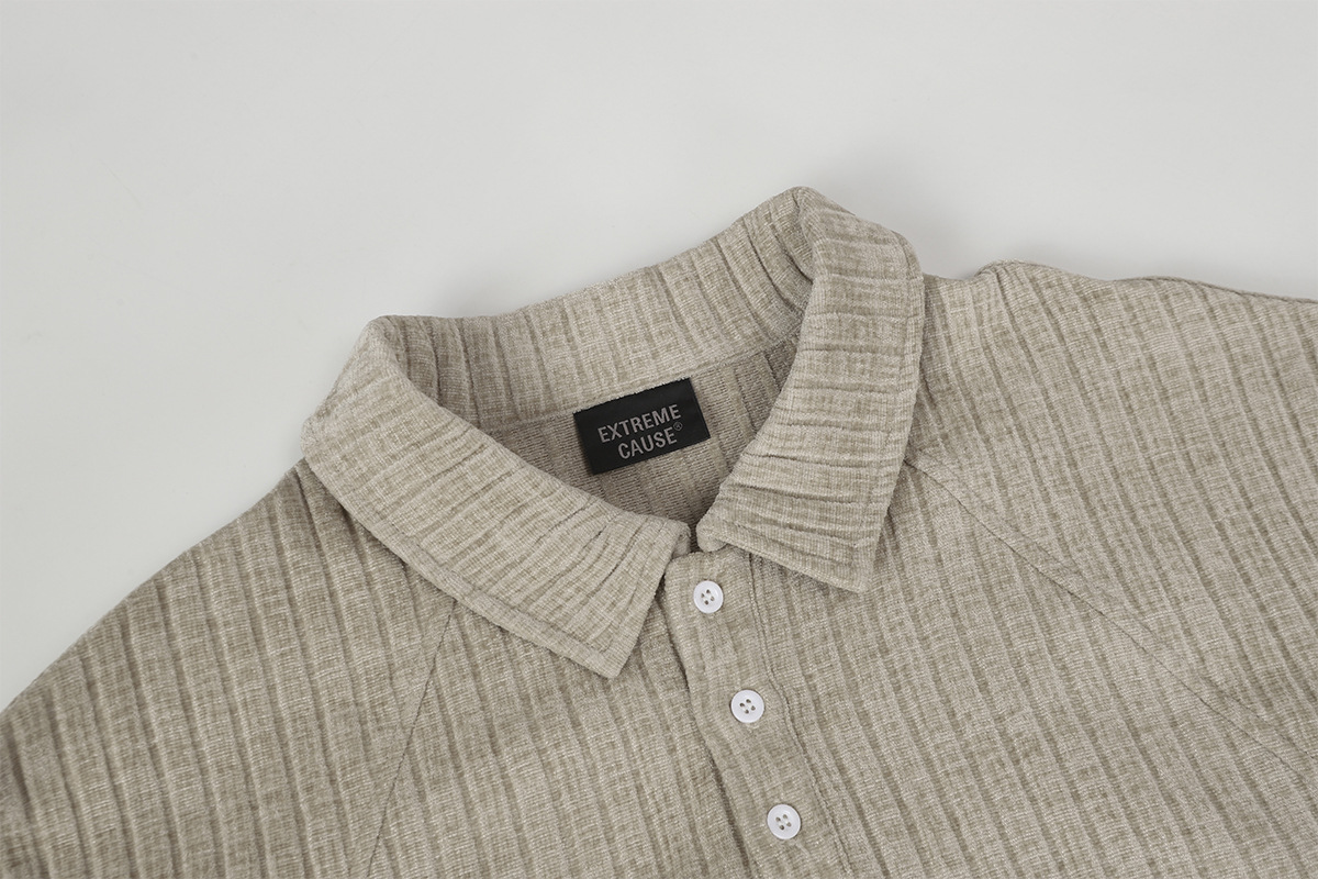 Long Sleeve Polyester Varsity Button Front Sweater