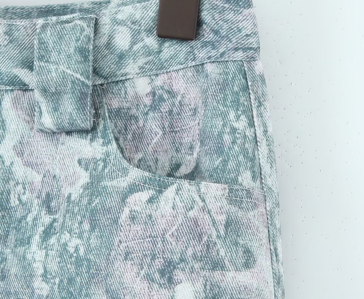 Versatile 3D pocket camouflage wide leg pants for slimming women