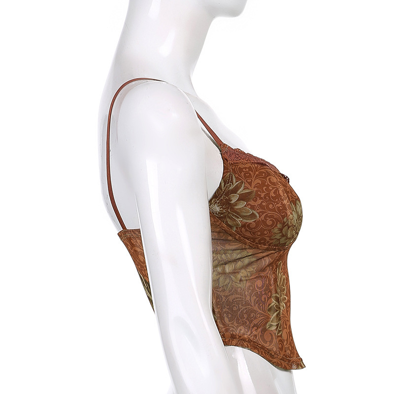 Ladies Sheer Plunge Shaping Vest