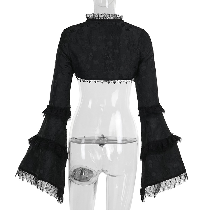 Sexy One-Shoulder Sleeveless Jacquard High Waist Polyester Cardigan