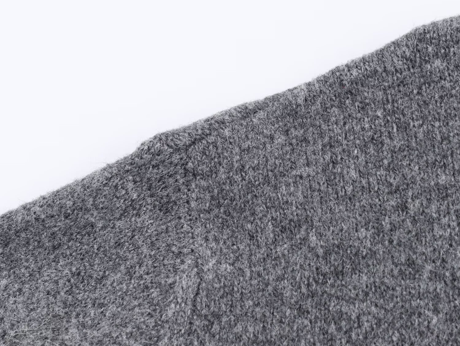 Ladies' Polyester Plain Rib Crew Sweater