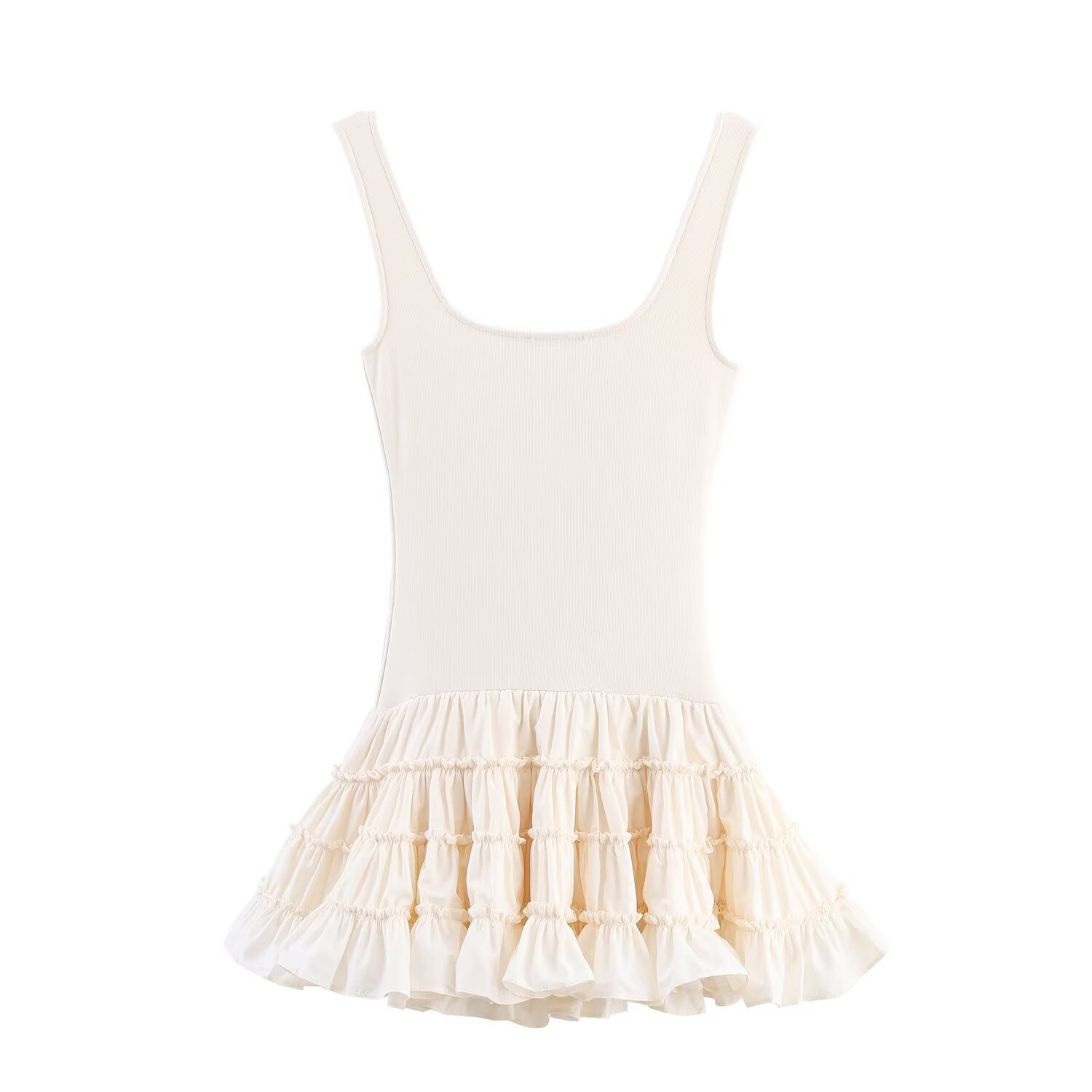 Puffy Patchwork Dress for Women