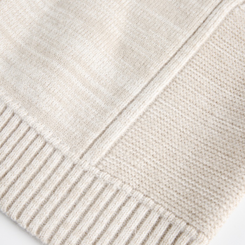 Japanese Workwear Jacquard Long Sleeve Oversized Cardigan