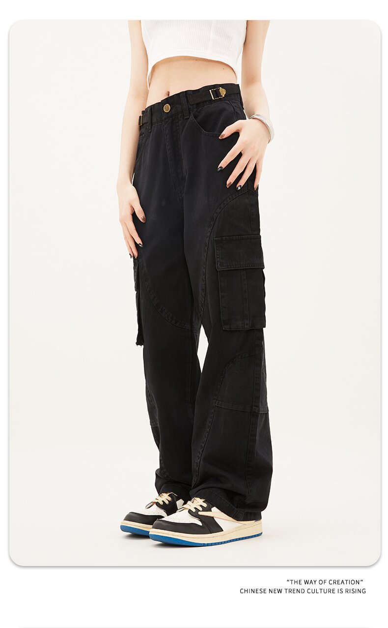 Unstructured Relaxed Fit Cotton Cargo Pants