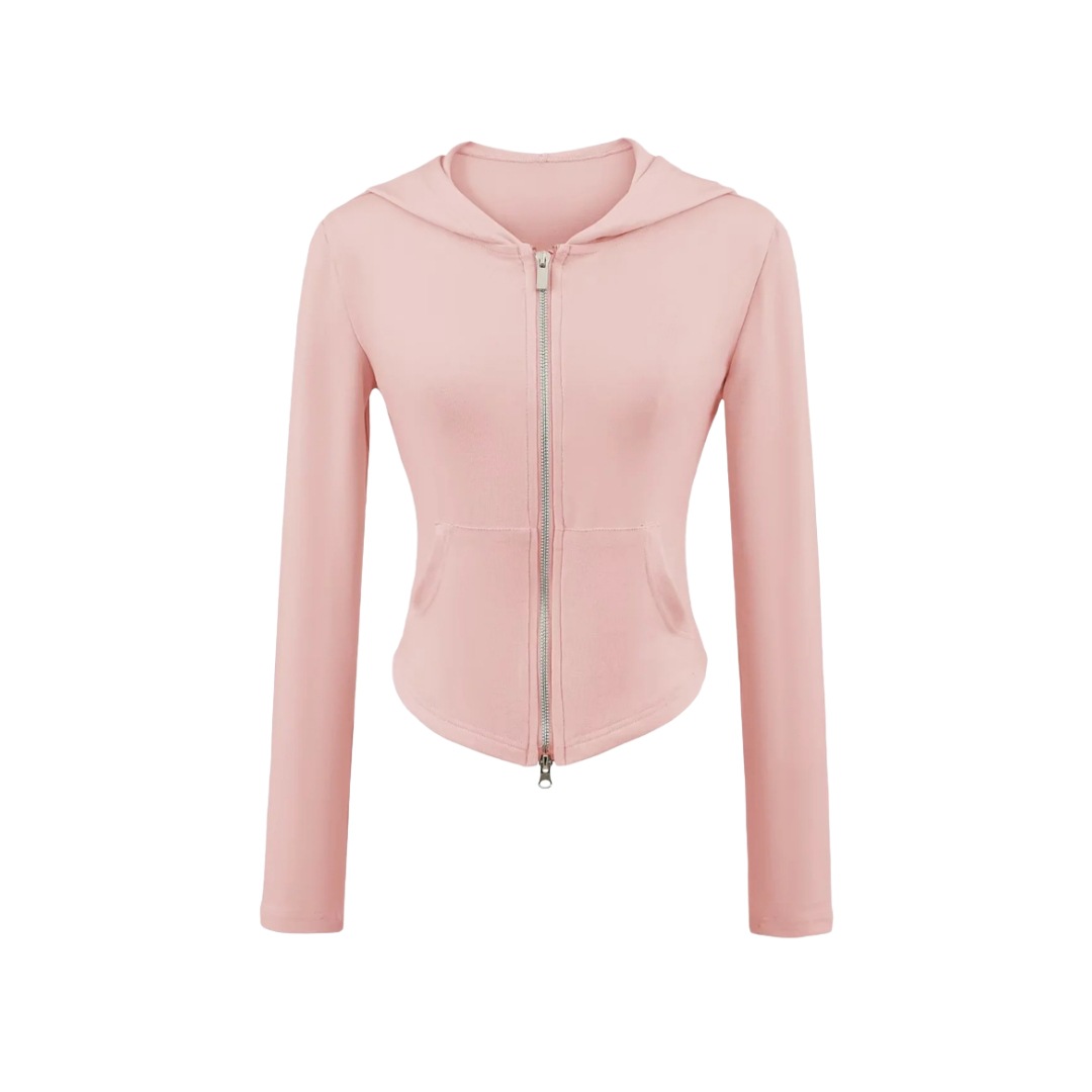 Ladies Minimalist Fitted Full Arm Hoodie