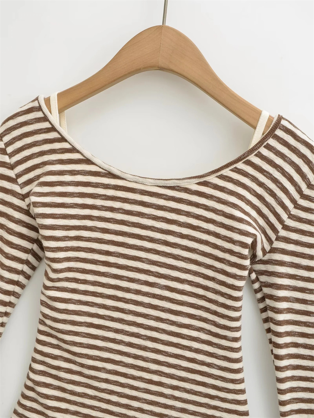 Ladies Asymmetric Vertical Fluted Slim Top