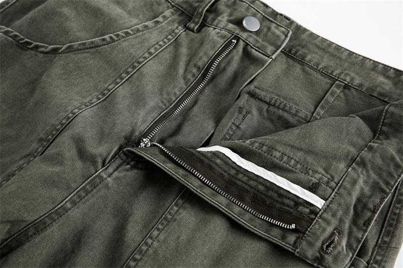 Multi-Pocket Cargo Pants Loose Wide-Leg Casual Trousers