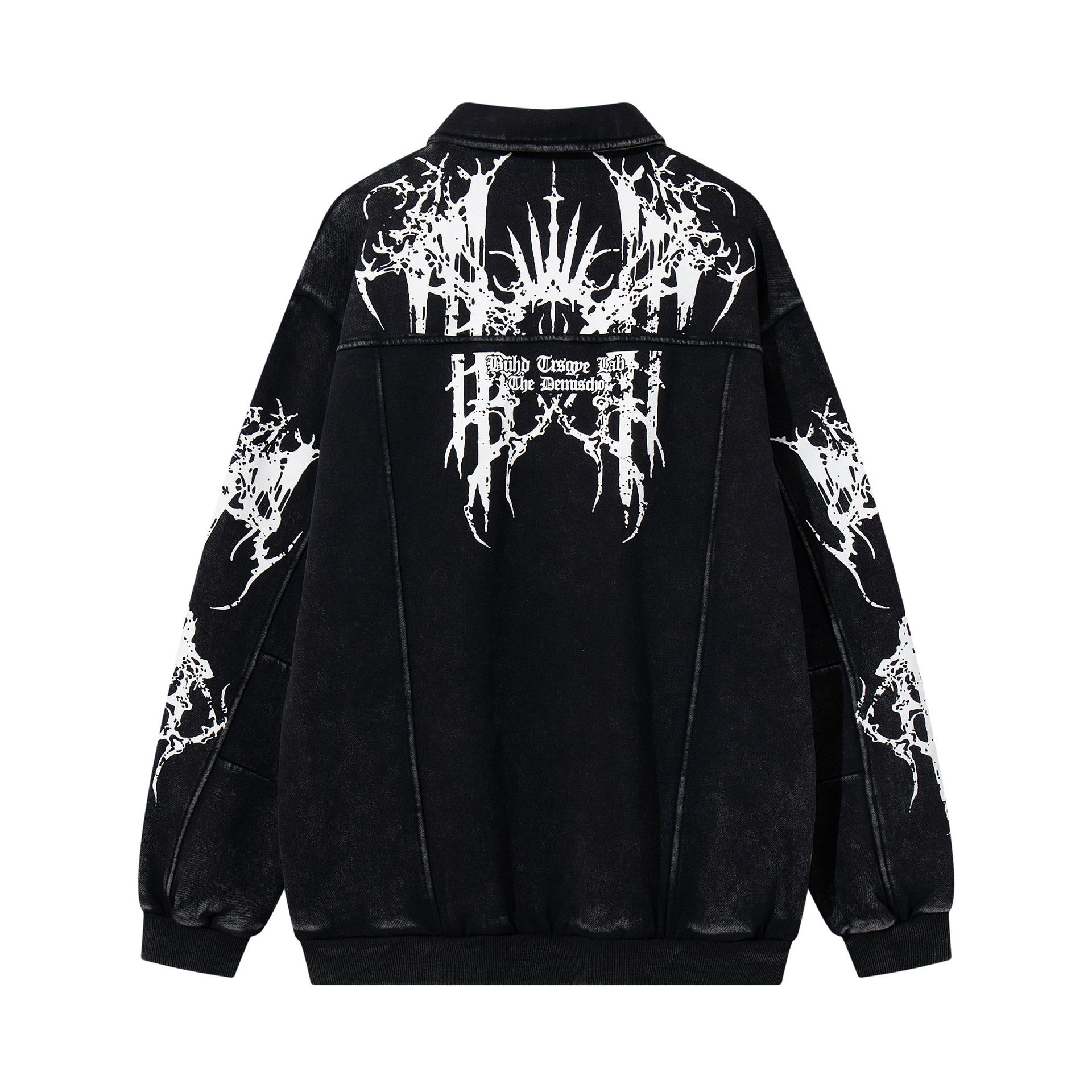 Polyester Gents Retro Skull Loose Hoodie