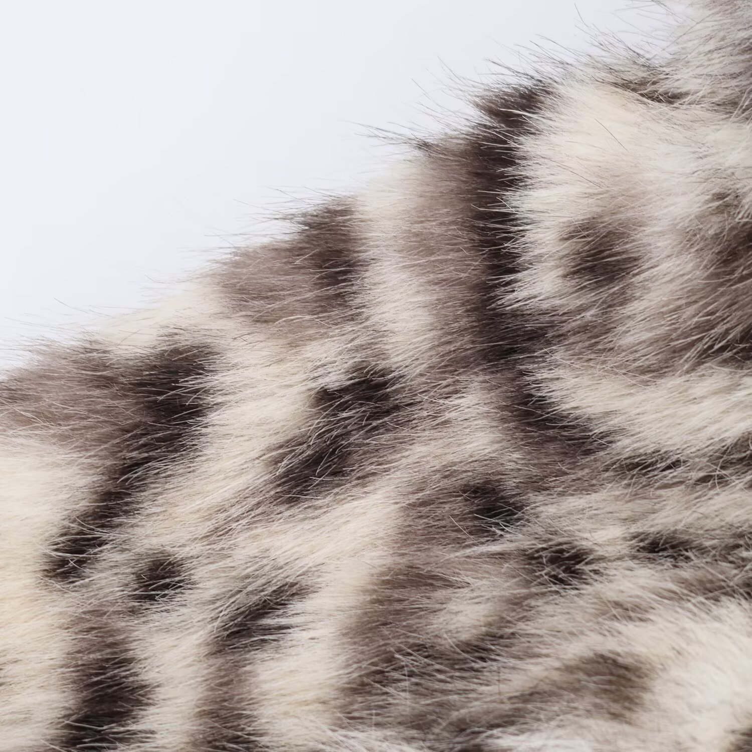Animal print synthetic fur jacket