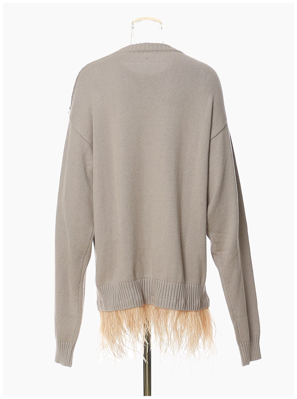 Womens Street Cotton Linen Oversized Cutout Plume Pullover
