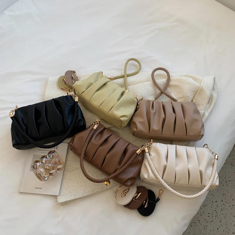 Small Soft PU Leather Underarm Handbags Spring Fshion Luxury Brand Designer Woman Shopper Handbags Shoulder Crossbody Bag
