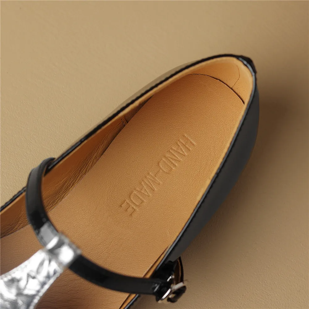 Ladies Urban Tapered Two-Tone Belted Ballerina