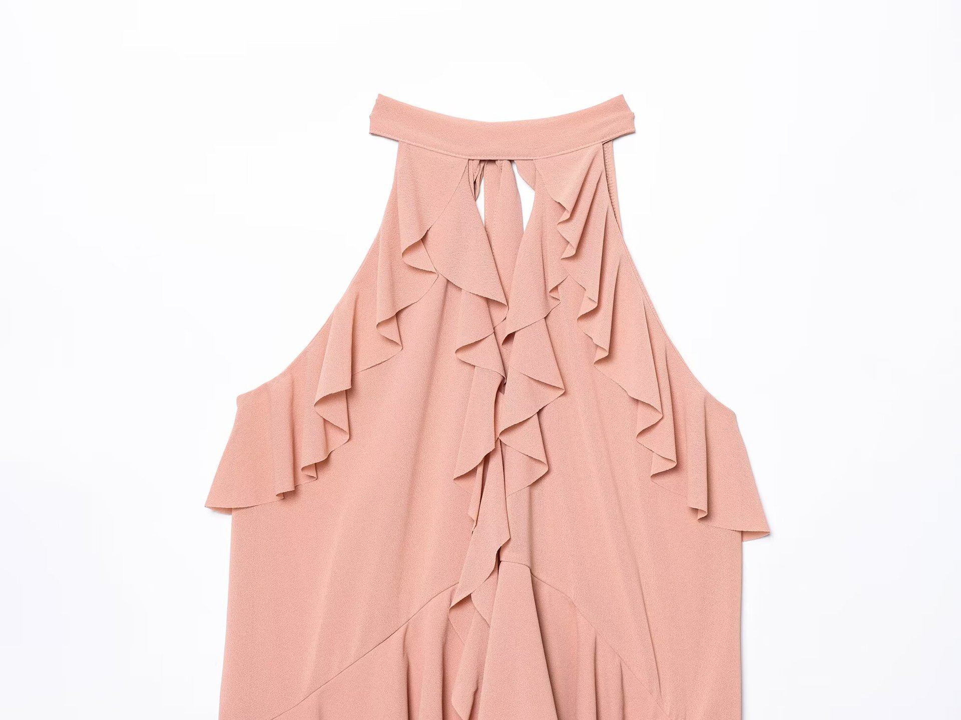 Women's Clothing INS Internet Celebrity Sexy Layered Decorative Halter Neck Top