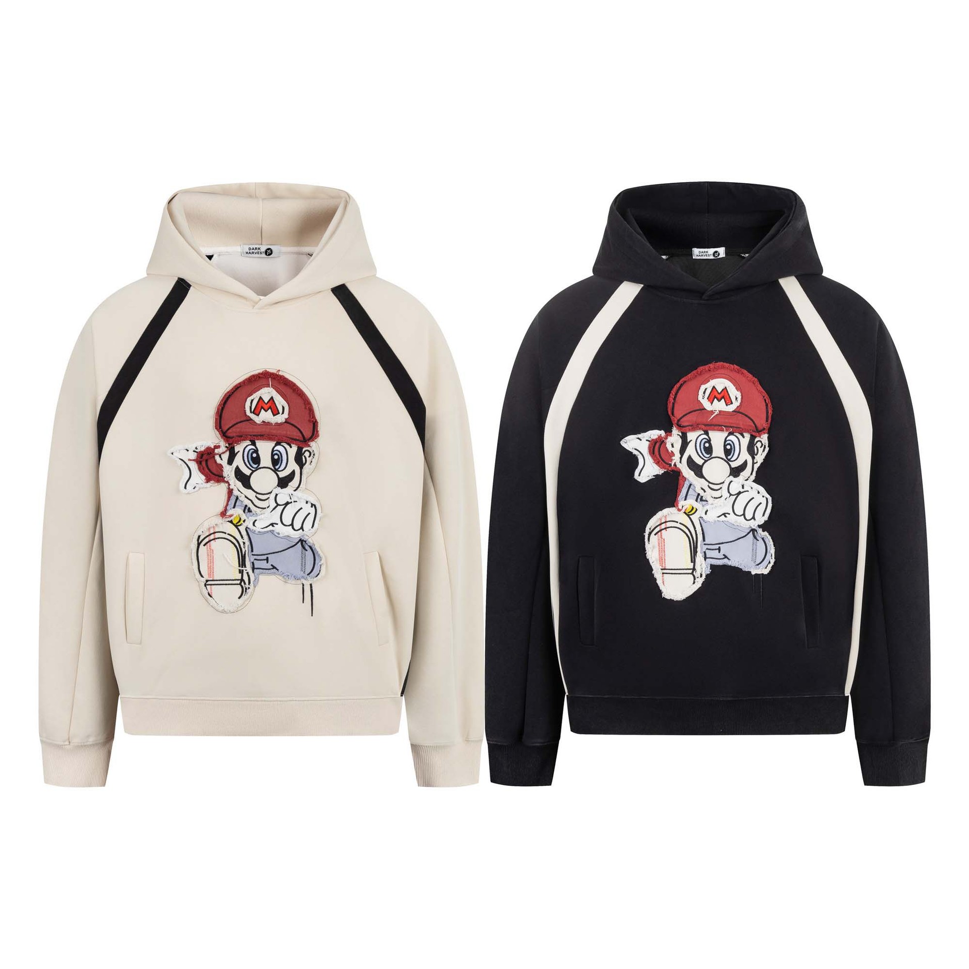 Oversized Letter Print Cotton Hoodie