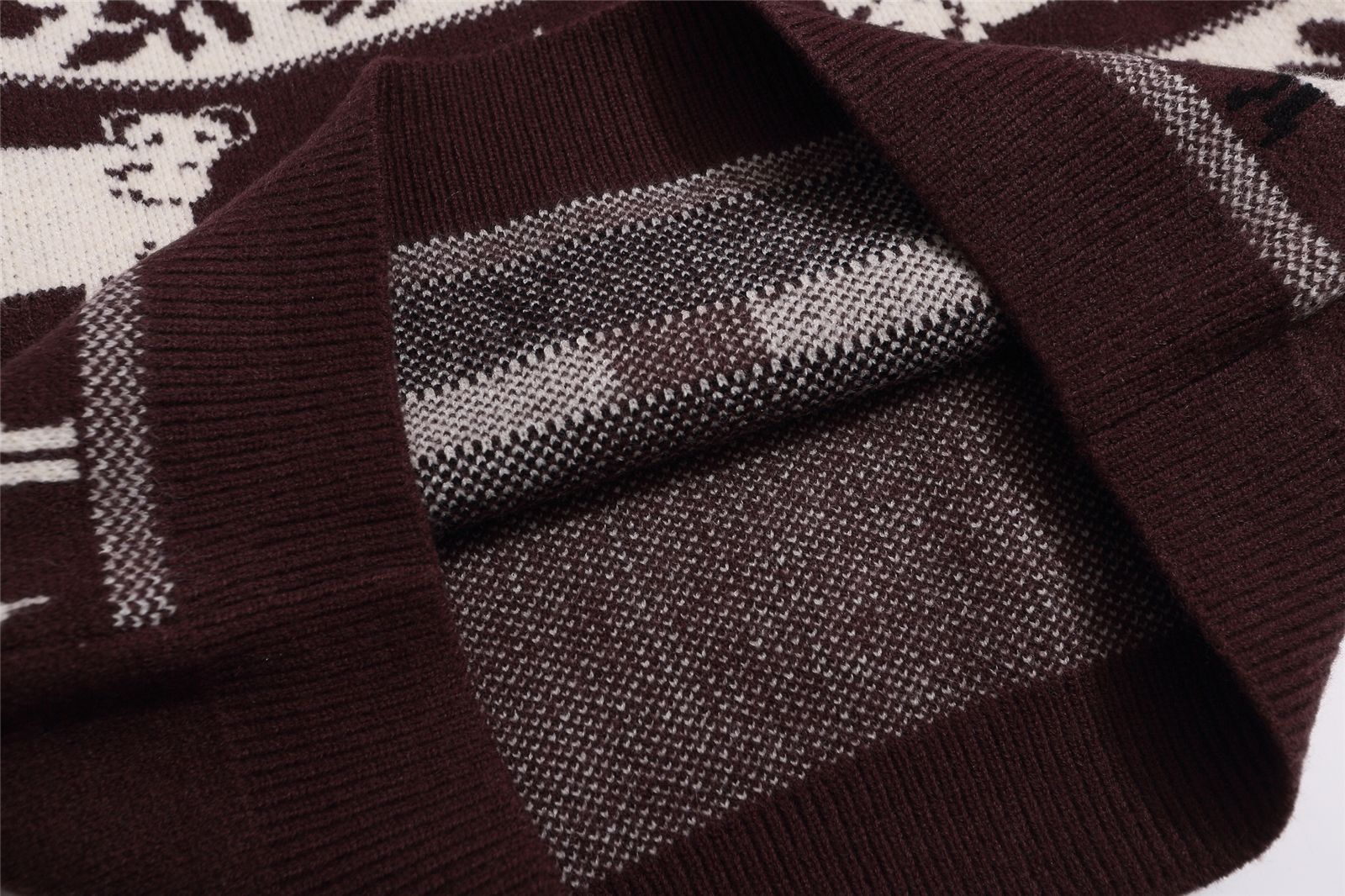 Japanese Vintage Loose Fit Acrylic Jacquard Sweater