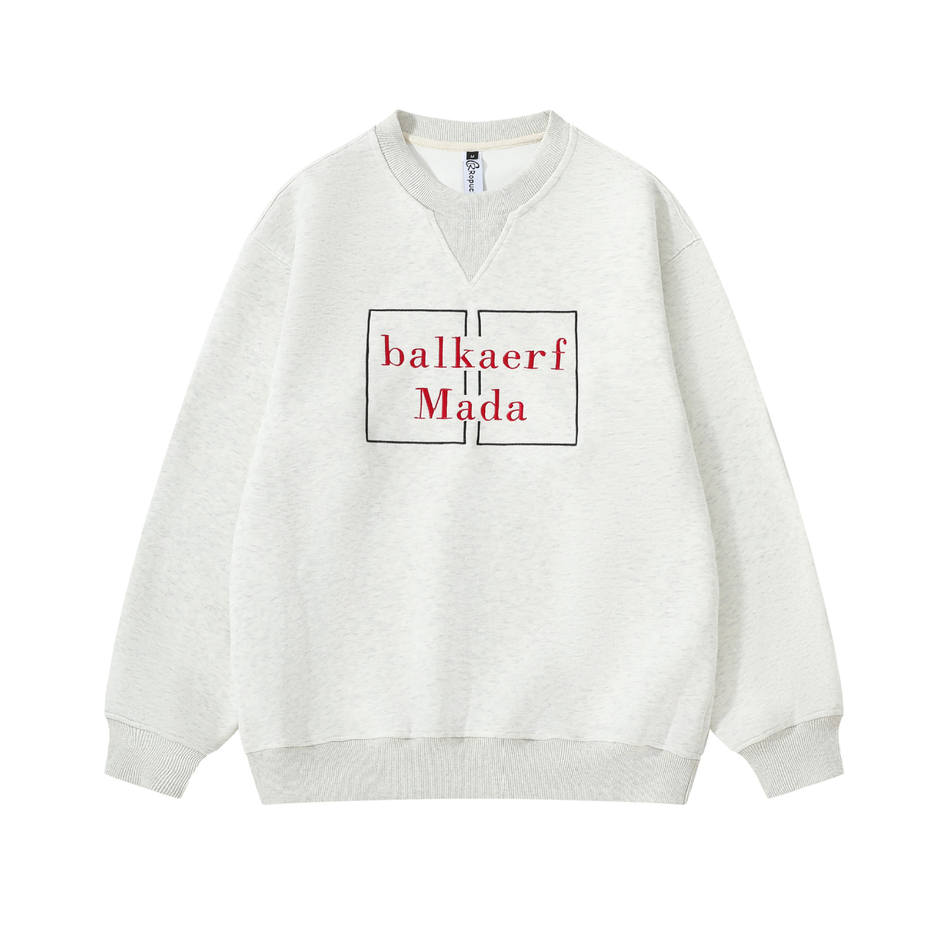 Gender Neutral Oversized Cotton Blend Monogrammed Hoodie