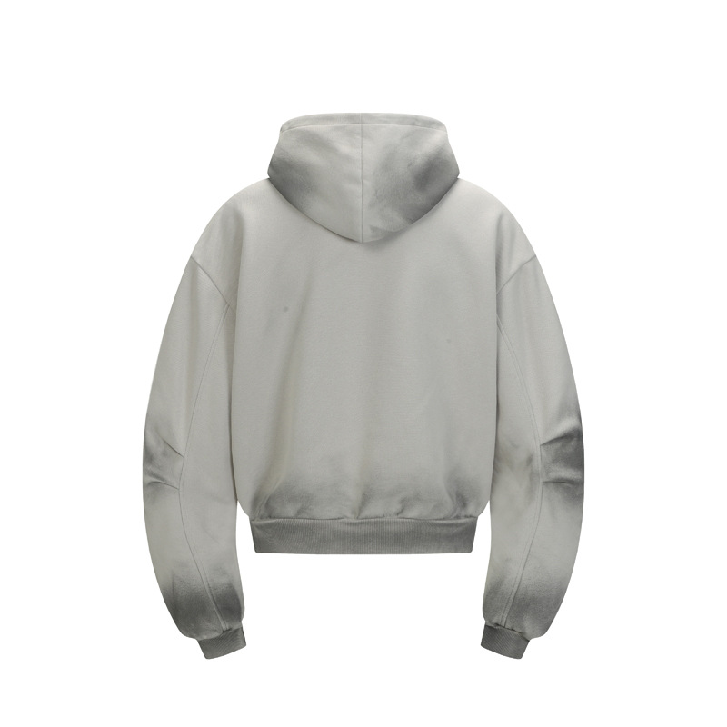 Urban Vintage Graffiti Mosaic Partial Zipper Hoodie