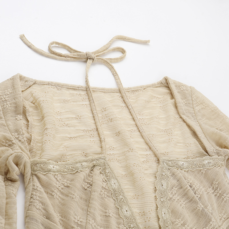 Full Sleeve Square Neck Illusion Blouse