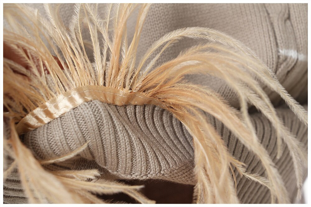 Womens Street Cotton Linen Oversized Cutout Plume Pullover