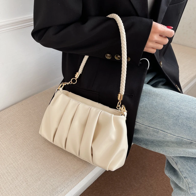 Small Soft PU Leather Underarm Handbags Spring Fshion Luxury Brand Designer Woman Shopper Handbags Shoulder Crossbody Bag