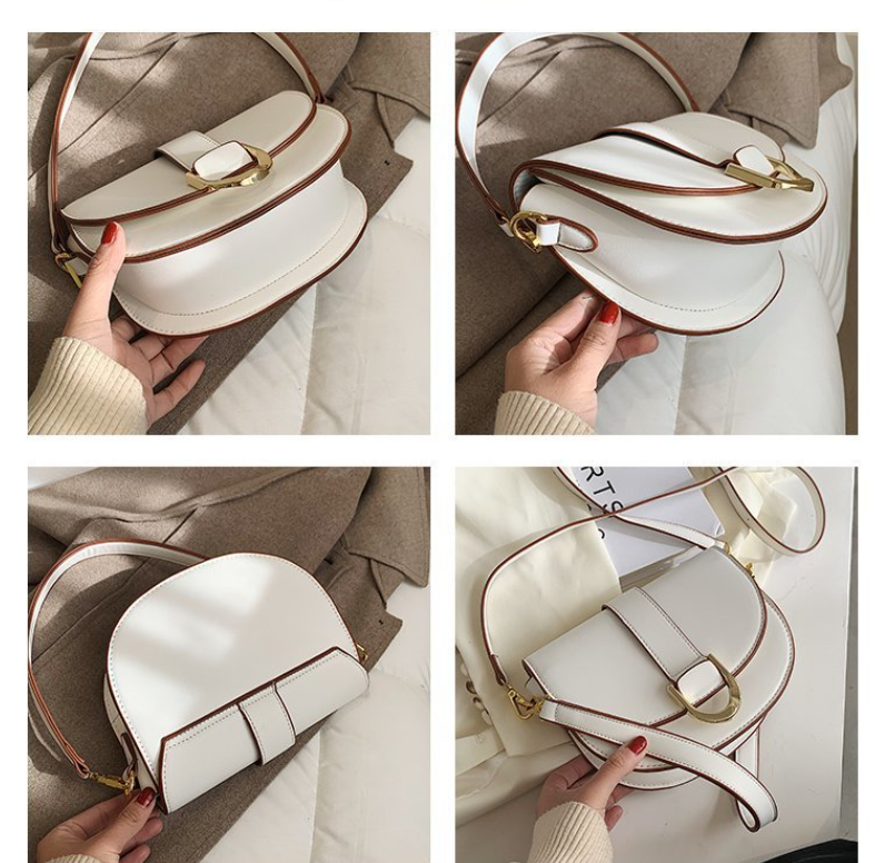 Mirco Creative Small Shoulder handbag Microfiber Synthetic Leather Saddle Bags Versatile Luxury Designer Crossbody Bag for Women