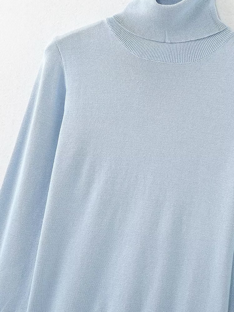 Ladies Urban High Neck Fitted Sweater