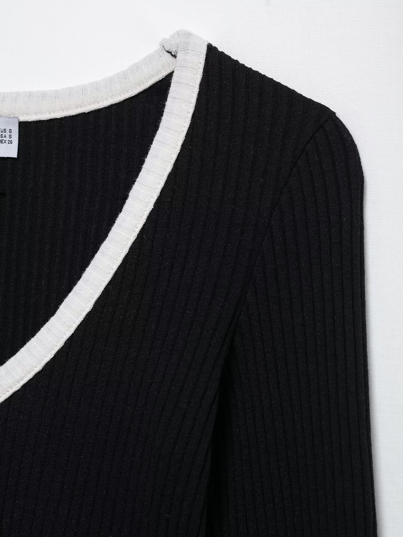 European American Long Sleeve Color Block Sweater