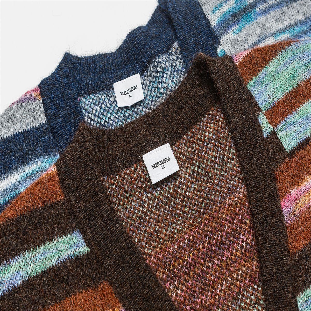 Oversized Japanese Workwear Jacquard Long Sleeve Cardigan