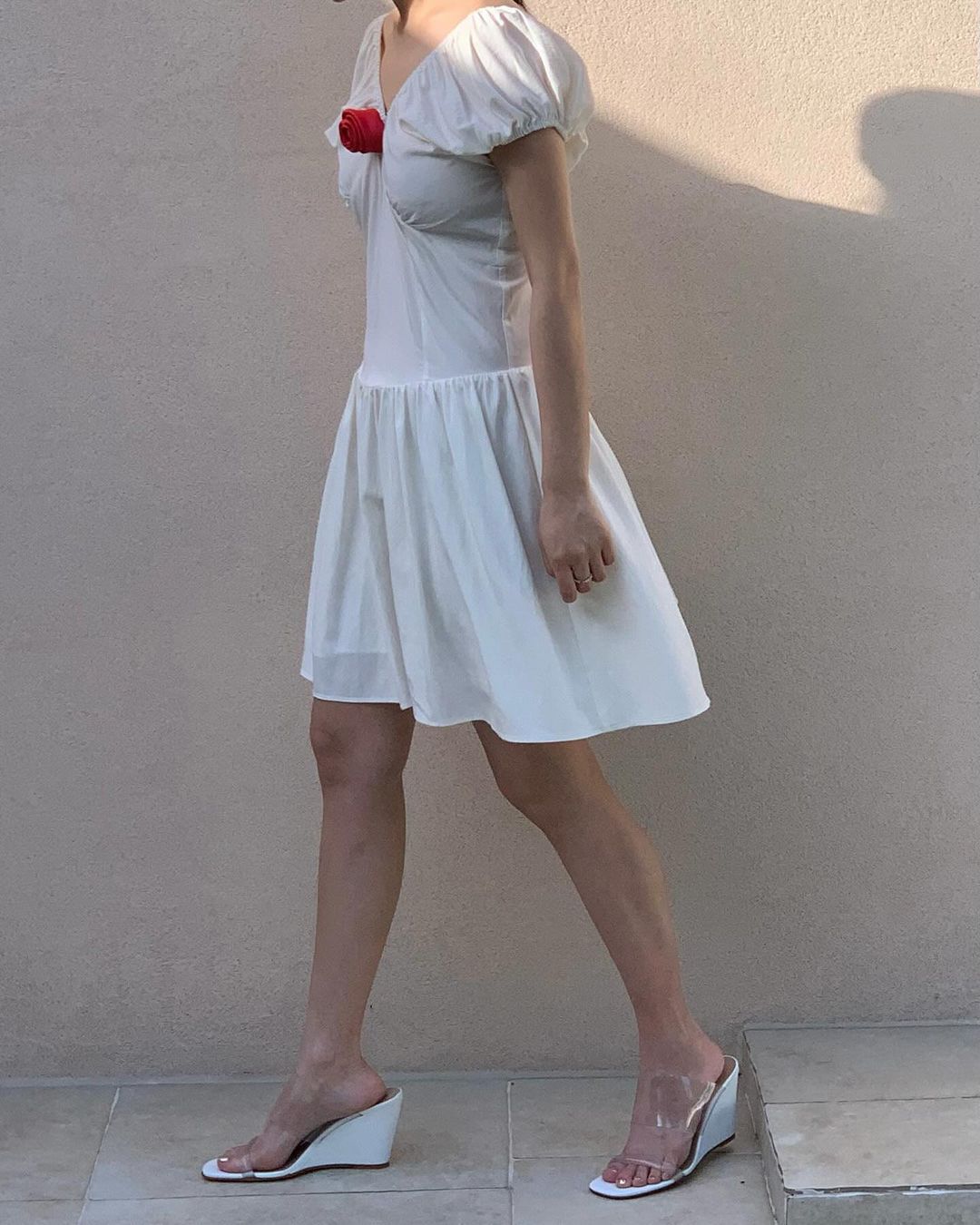 Polyester Deep Plunge Cutout Dress