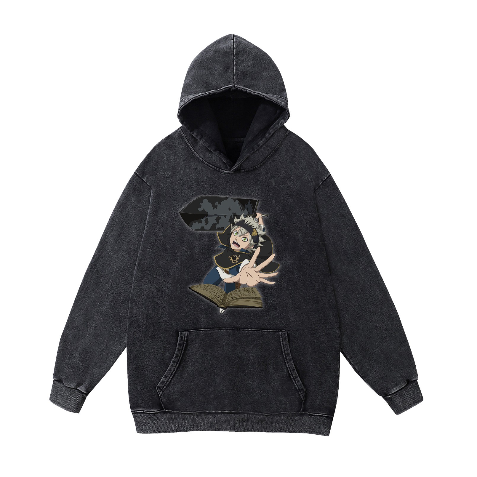 Oversized Faded Destroyed Graphic Hoodie