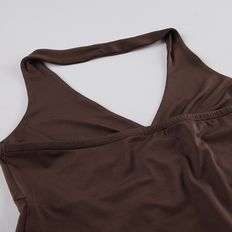 Halter Milk Silk Tank