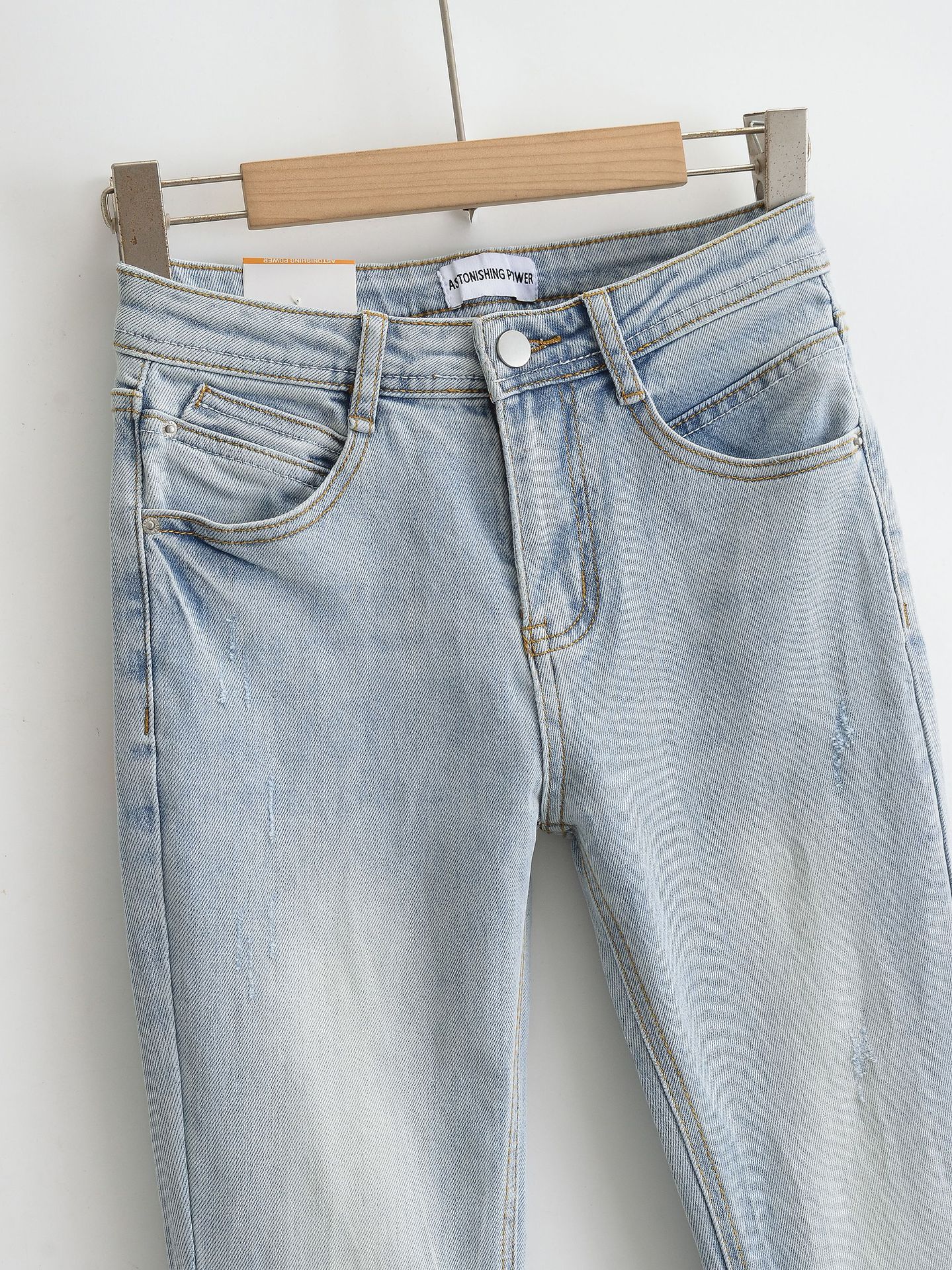 High waisted slim fit leg enhancing pants for children