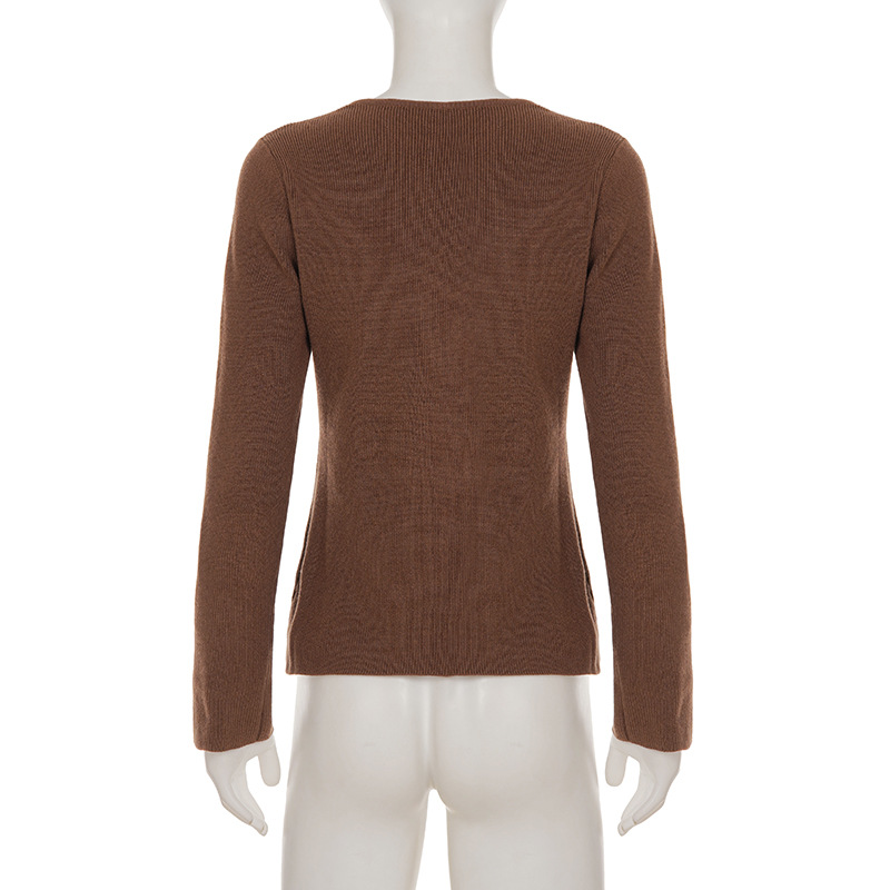 Short Slim Fit Retro Knit Sweater