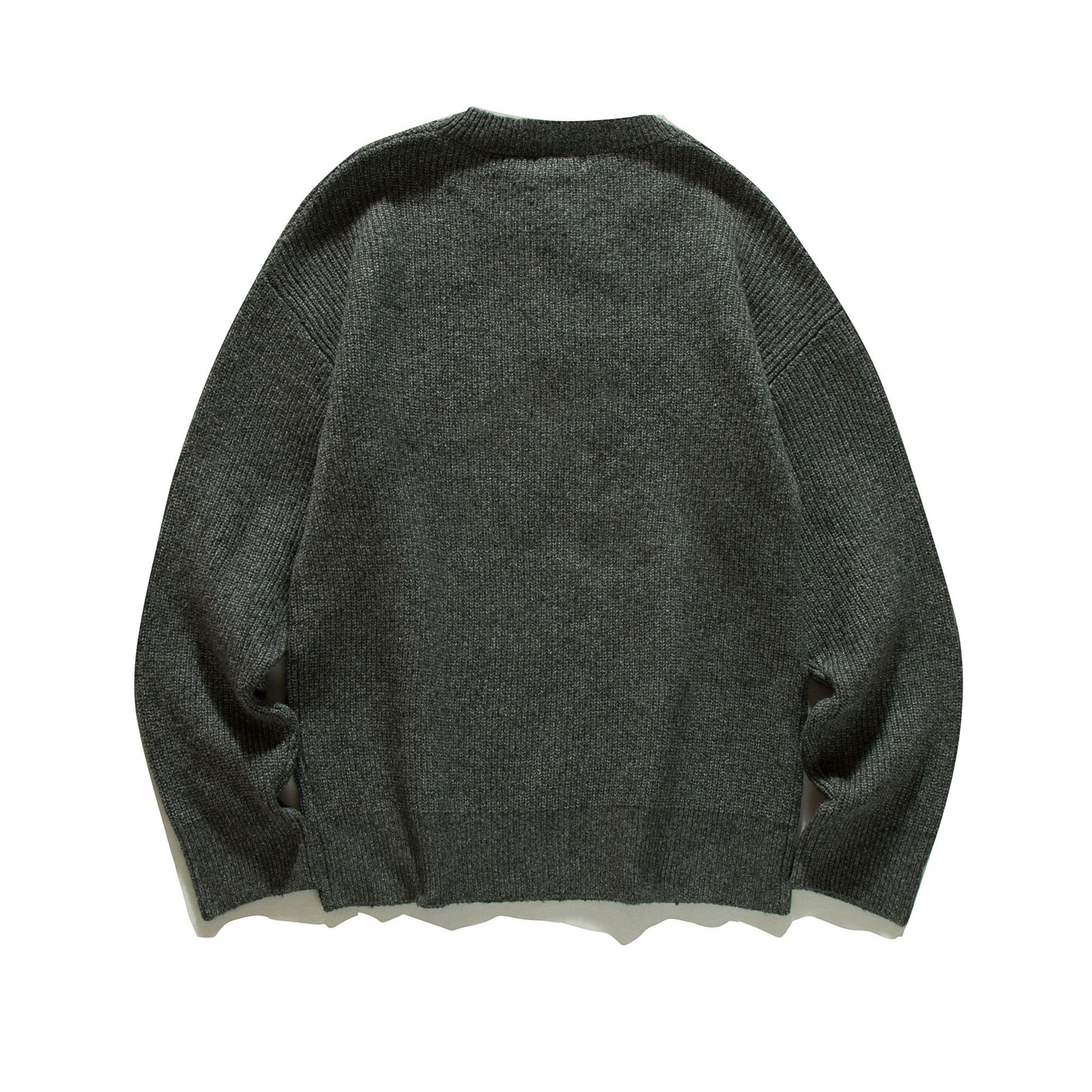 Man's Relaxed Premium Button Placket Polyester Sweater