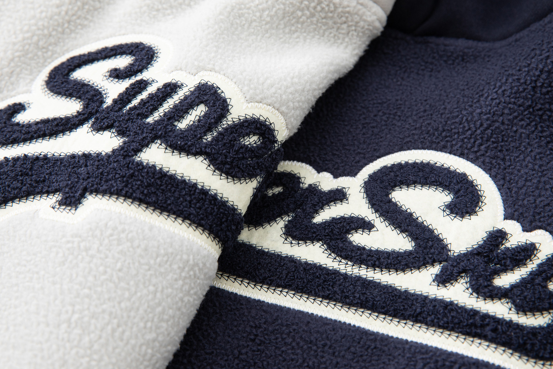 Oversized Logo Print Polyester Hooded Pullover