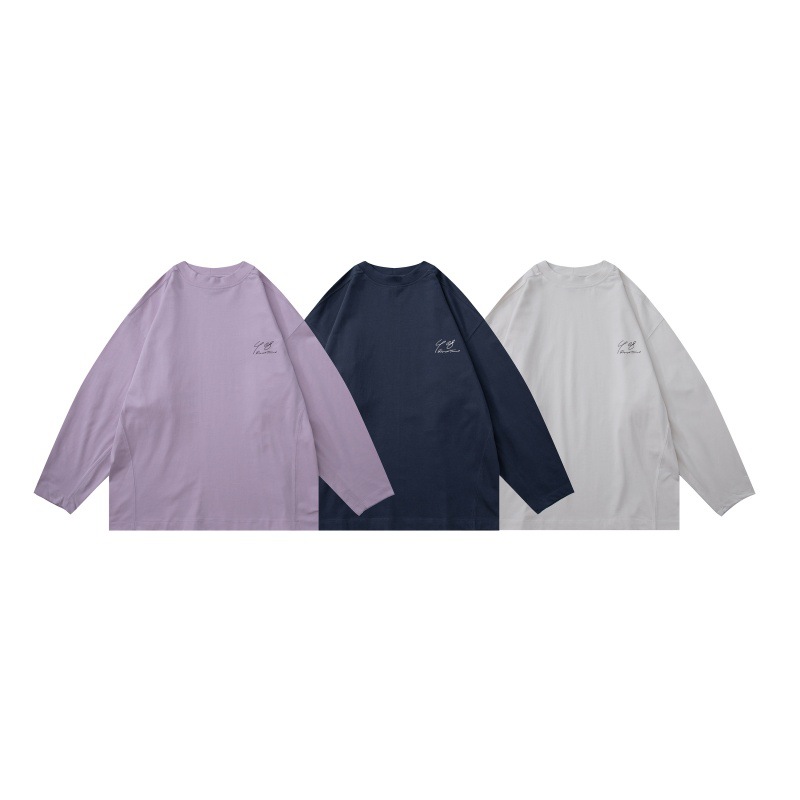 Oversized Monogram Full-Sleeved Cotton T-Shirt