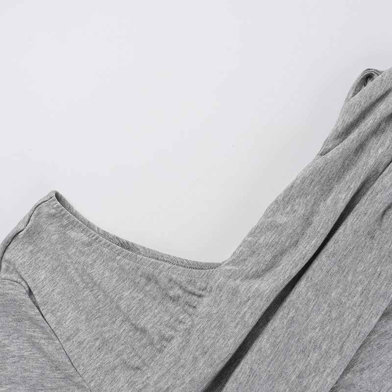Ladies Plain Bardot Neckband Maxi Arm Tee