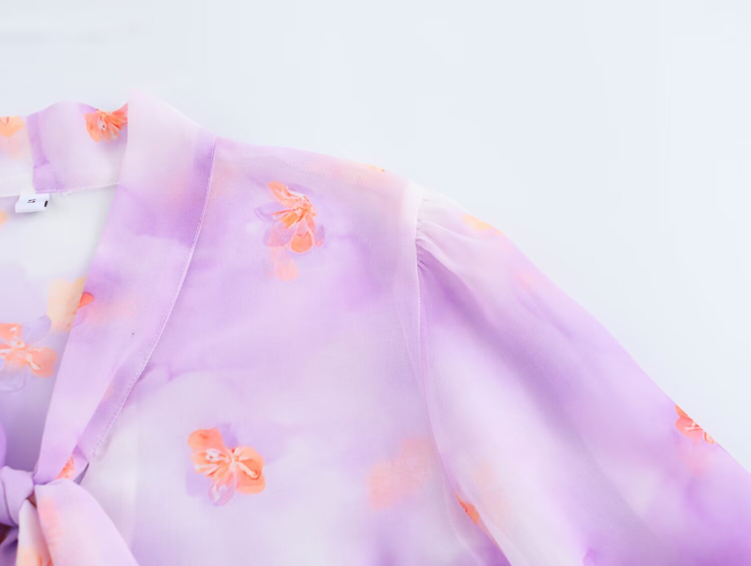 European Floral Frill Trim Top