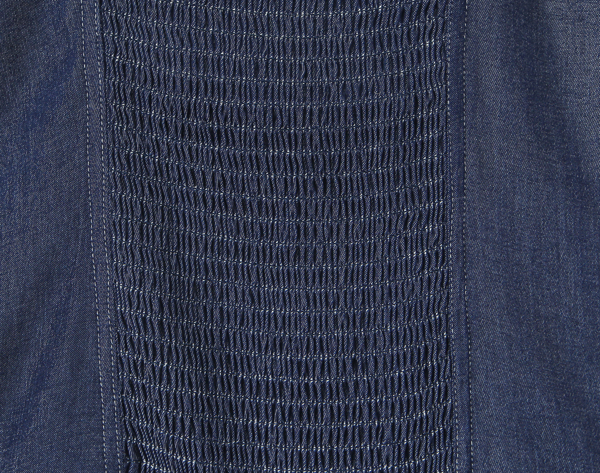 Square Neck Single Breasted Denim Dress