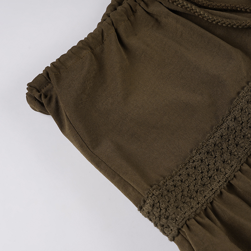 Soft Band Spliced Texture Feminine Skirt