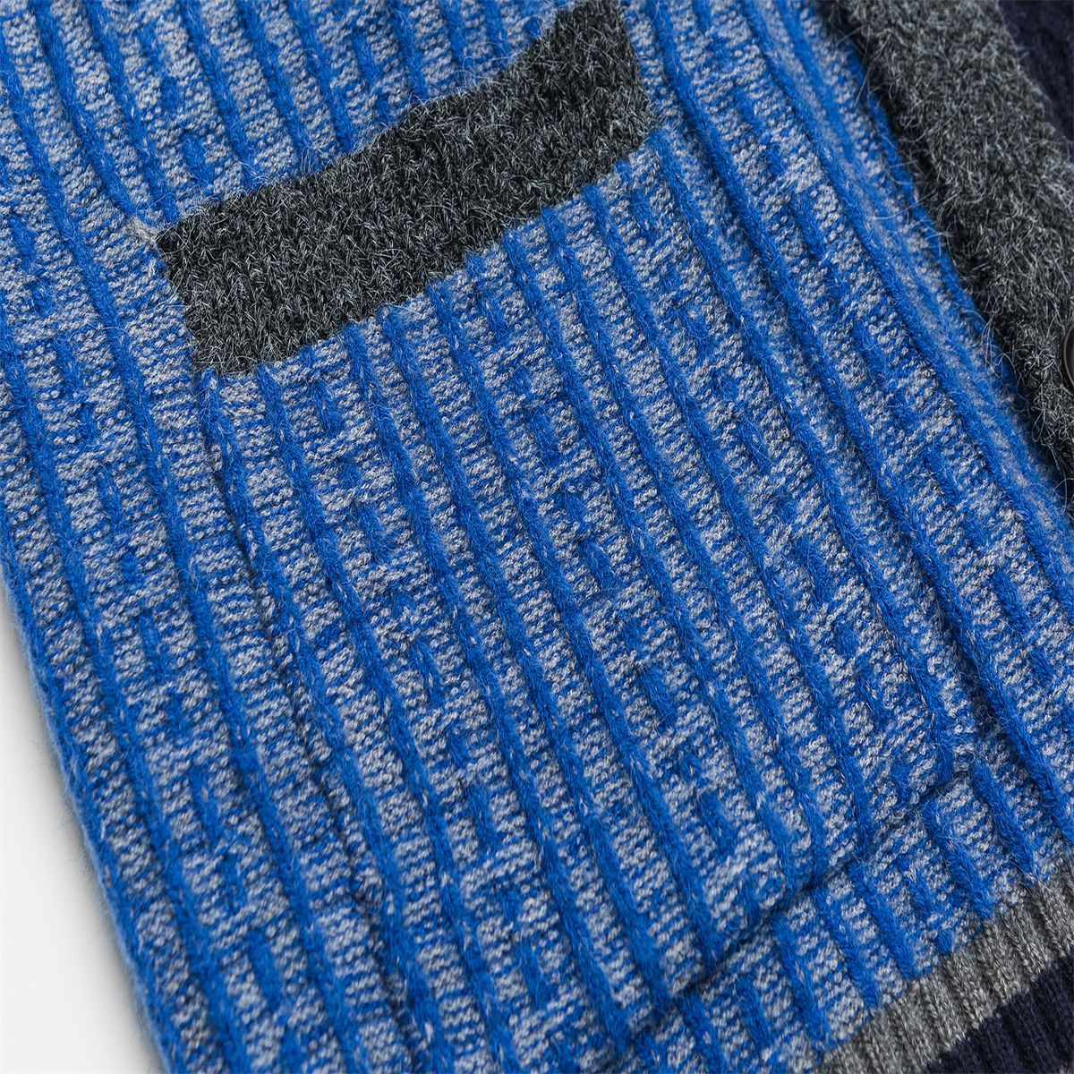 Oversized Two-Tone Japanese Workwear Cardigan