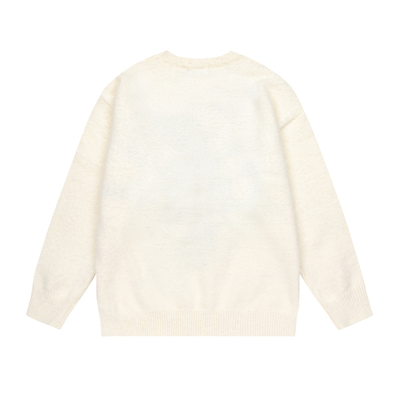 Japanese Workwear Wing Motif Crew Collar Sweater