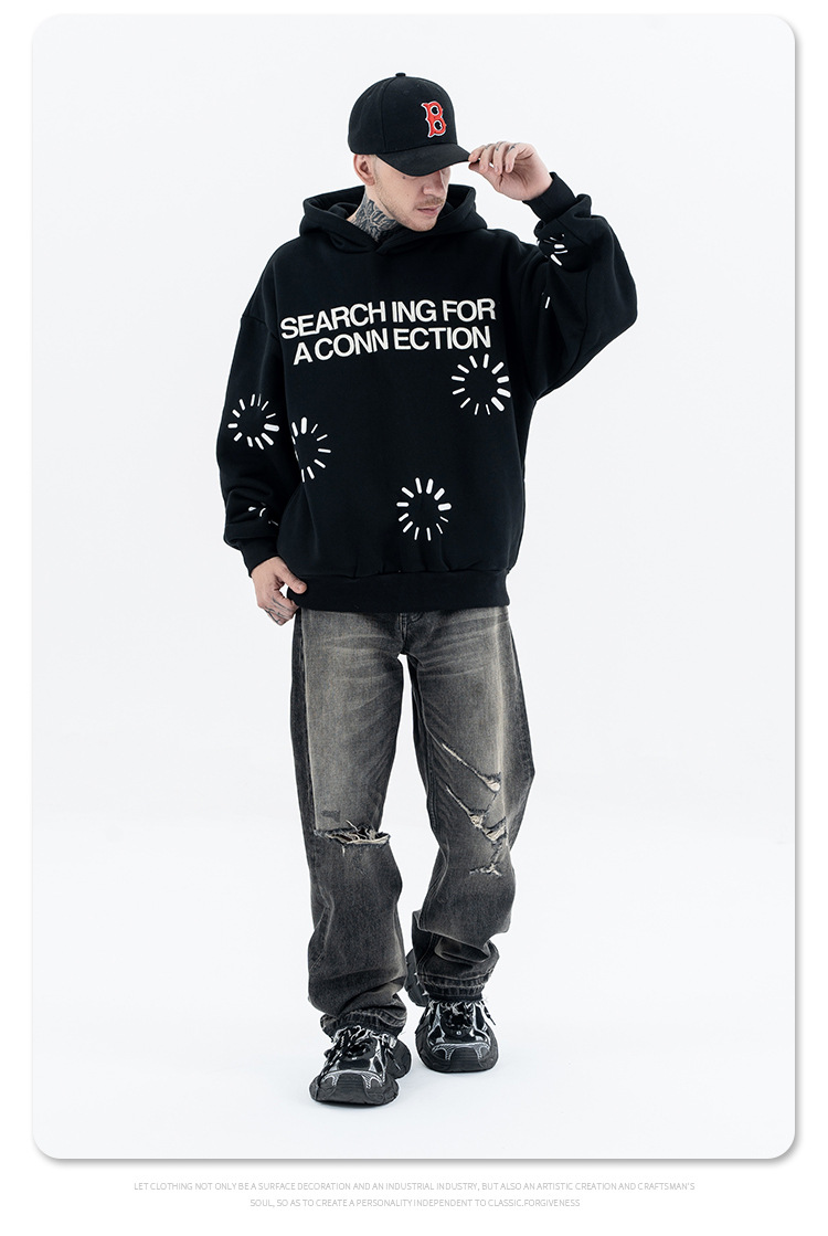 Streetwear Thick Cotton Loose Fit Hoodie