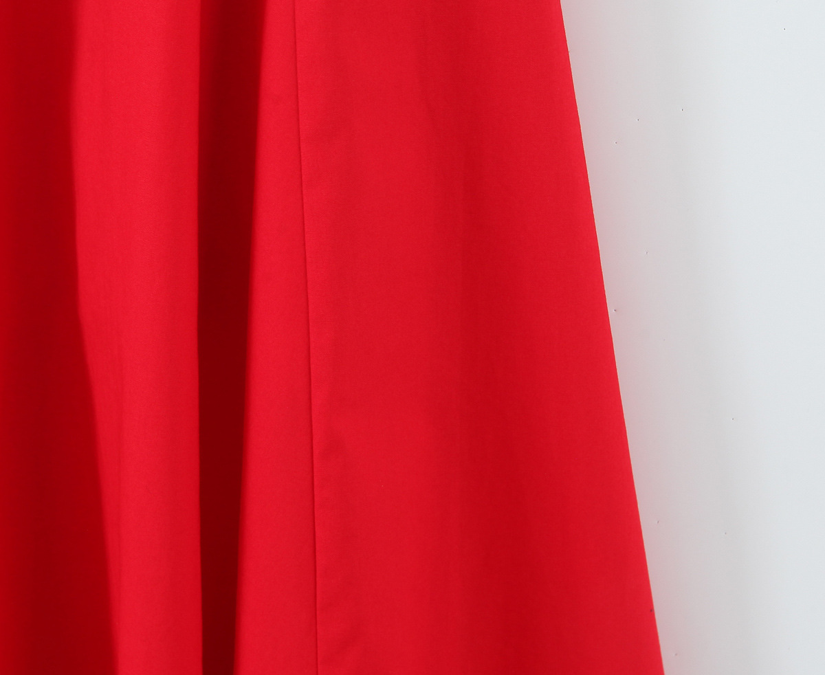 Halter Sleeveless Cotton A-line Maxi Skirt