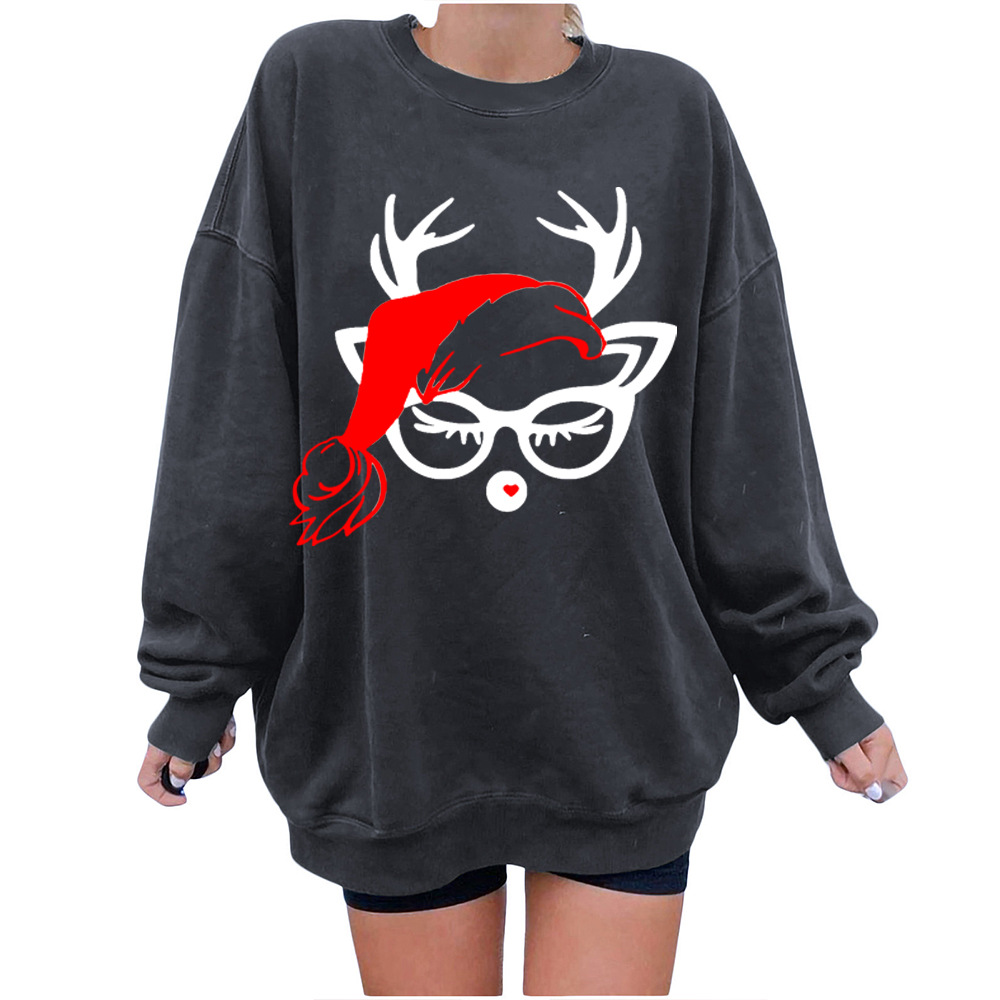 Scarlet Reindeer 3D Korean Oversized Hoodie