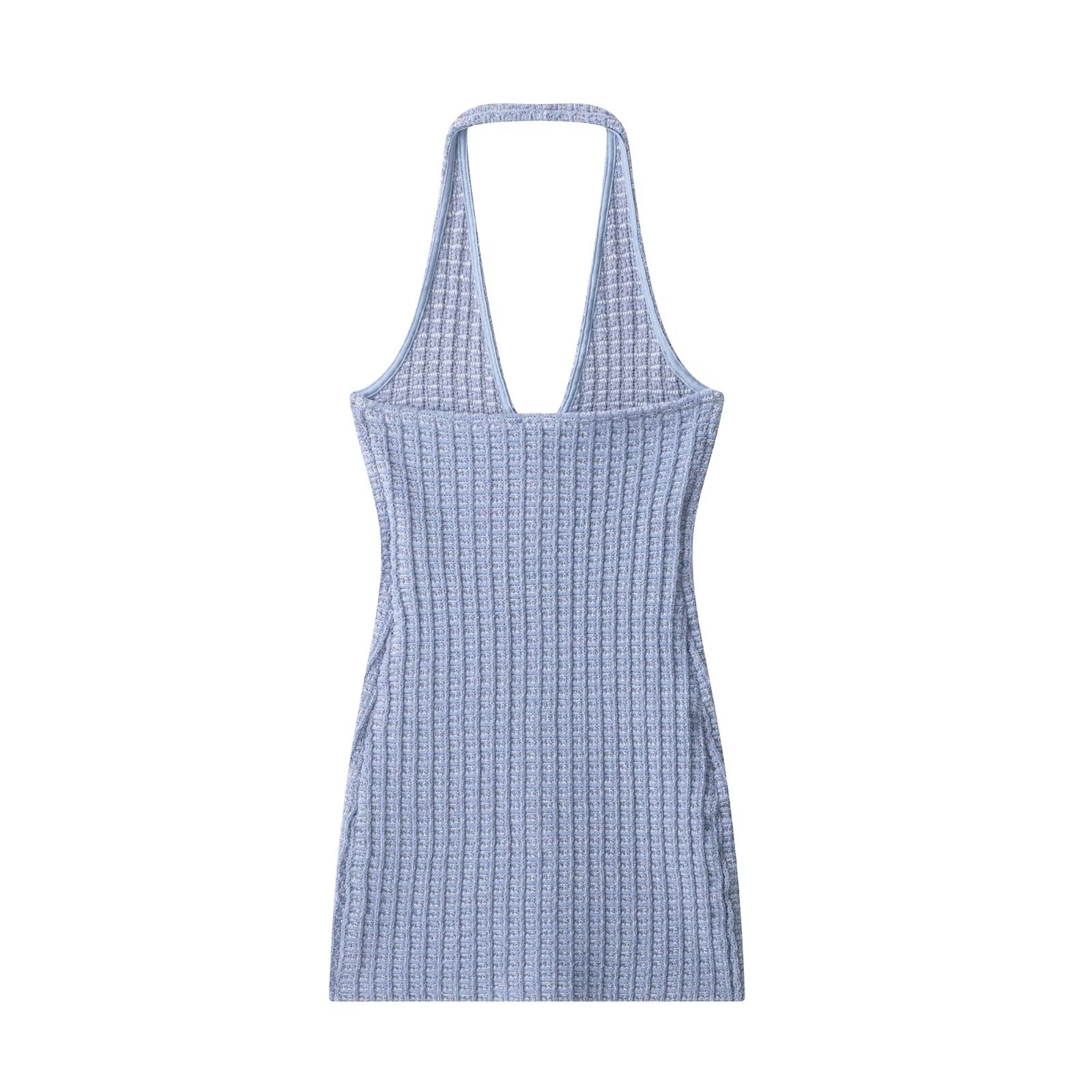 Ladies Buttoned Front Fitted Polyester Mini Dress