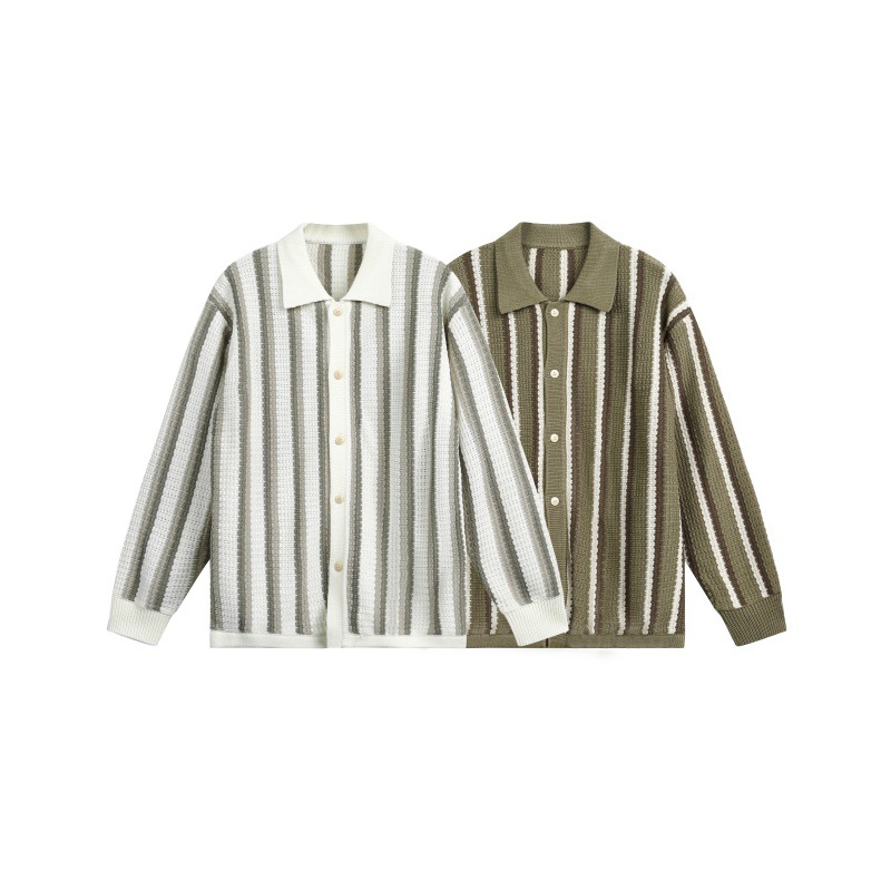 Wrist-Length Ribbed Oversized Notched Neck Polyester Cardigan