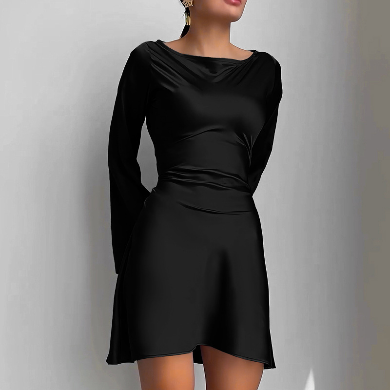 High-Rise Polyester Body-Hugging Mini Skirt