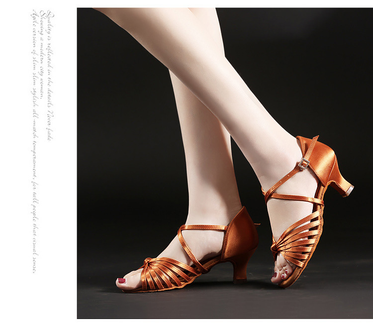 Dance Paladin Dance Shoes Womens Adult Dance Shoes Dance Shoes National Standard Dance Social Dance Silk Satin Seven Knots